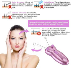 Ladies Facial Epilator Electric Ladies Beauty Epilator Facial Threading Epilator Facial Massager Pink